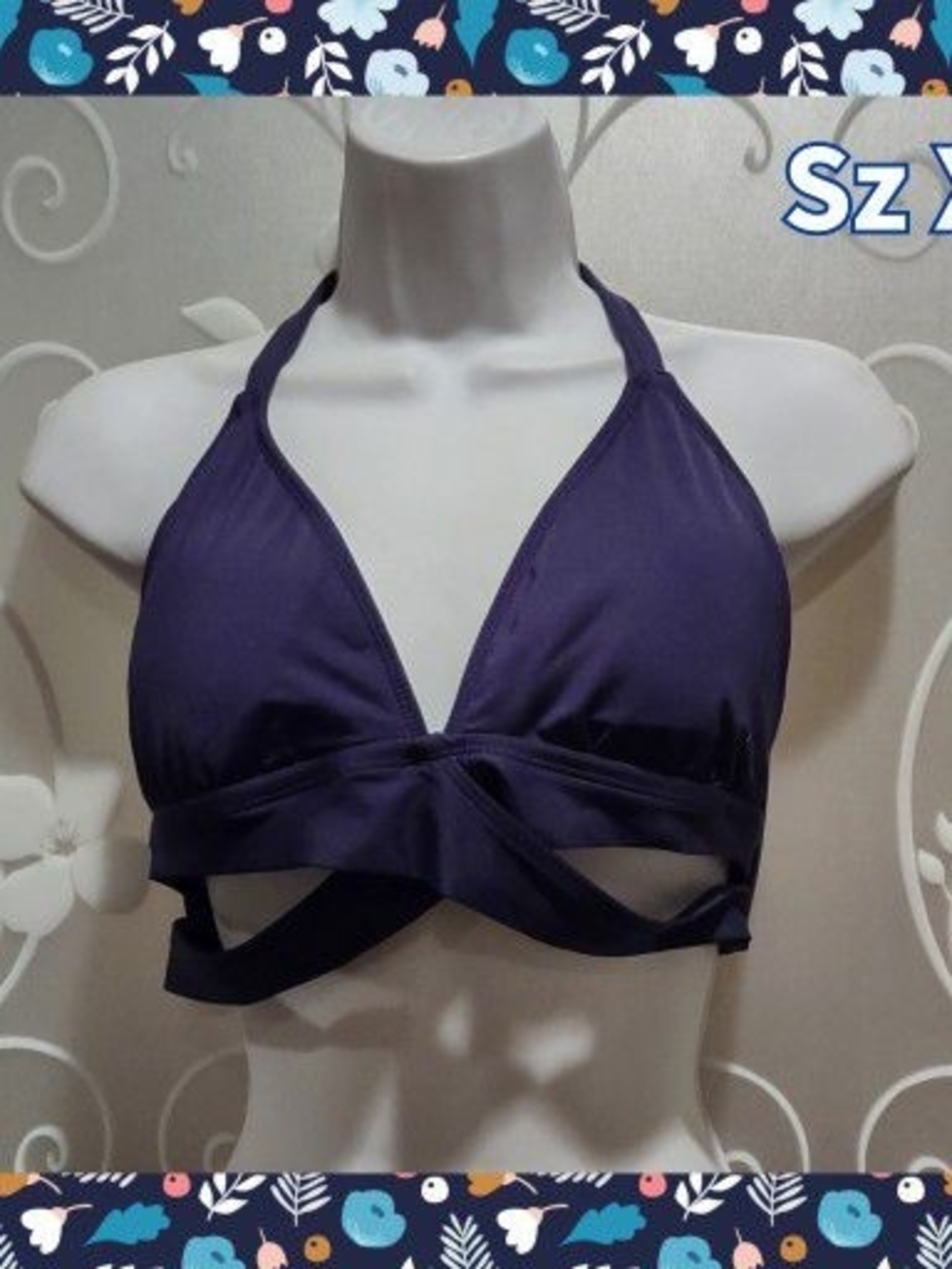 Halter Crisscross Bralette in Deep Purple